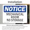 Signmission Mechanical Room No Storage, 10 in W x Rectangle, Vinyl Decal OS-2PACK-NS-D-710-L-14176 - alternate 4